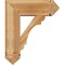 Ekena Millwork Olympic Arts and Crafts Rough Sawn Bracket w/ Offset Brace, Western Red Cedar, 8"W x 22"D x 26"H BKT0806X22X26OLY03RWR - alternate 4